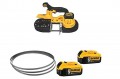 DEWALT DCS371B 20V MAX Lithium-Ion Band Saw, Bare-Tool with 20V MAX XR 5.0Ah Lithium Ion Battery, 2-Pack and 24 TPI Portable Band Saw Blade, 3-Pack
