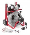 RIDGID K-400 AutoFeed Drain Cleaning Snake Auger 120-Volt Drum Machine and C-32IW 3/8 in. x 75 ft. Cable + Tool Set & Gloves